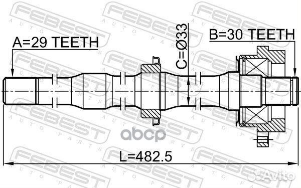 Полуось правая nissan murano Z50 0212-Z50RH 021