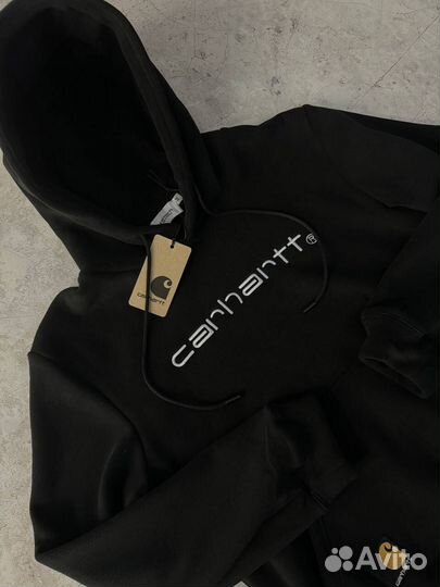 Толстовка Carhartt плюшевая черная