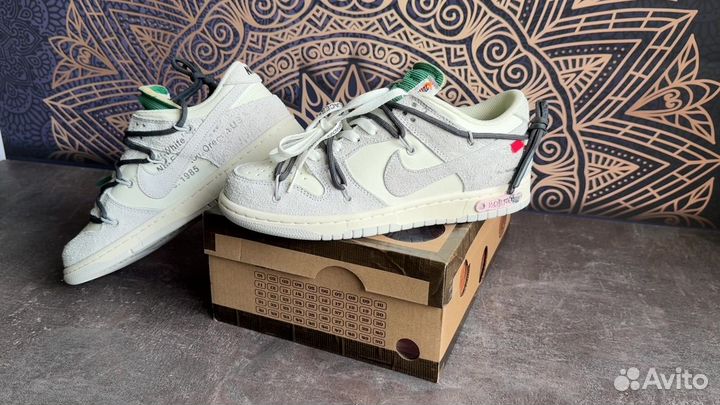 Кеды Nike SB dunk low Off-white