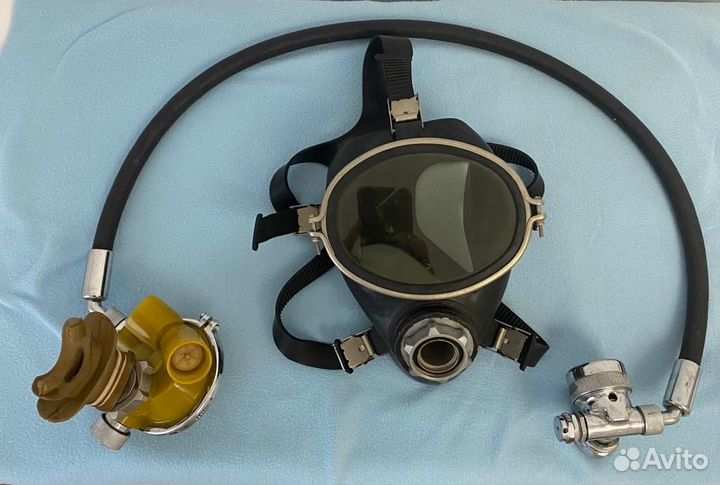 Маска полнолицевая со шлангом для дайвинга
