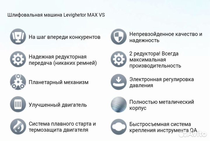 Levighetor Max vs Шлифовальная машина