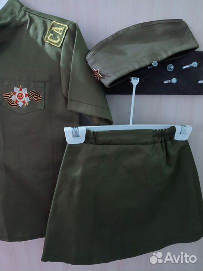 Военный костюм для девочки на рост 123 см