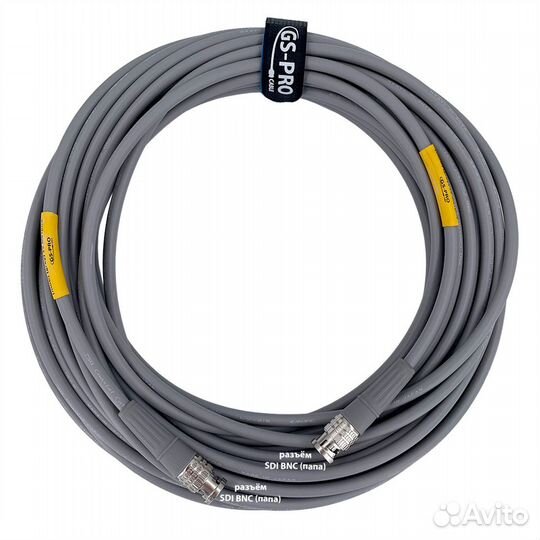 Новый 12G SDI BNC-BNC (mob) (grey) 12 метров GS-PR