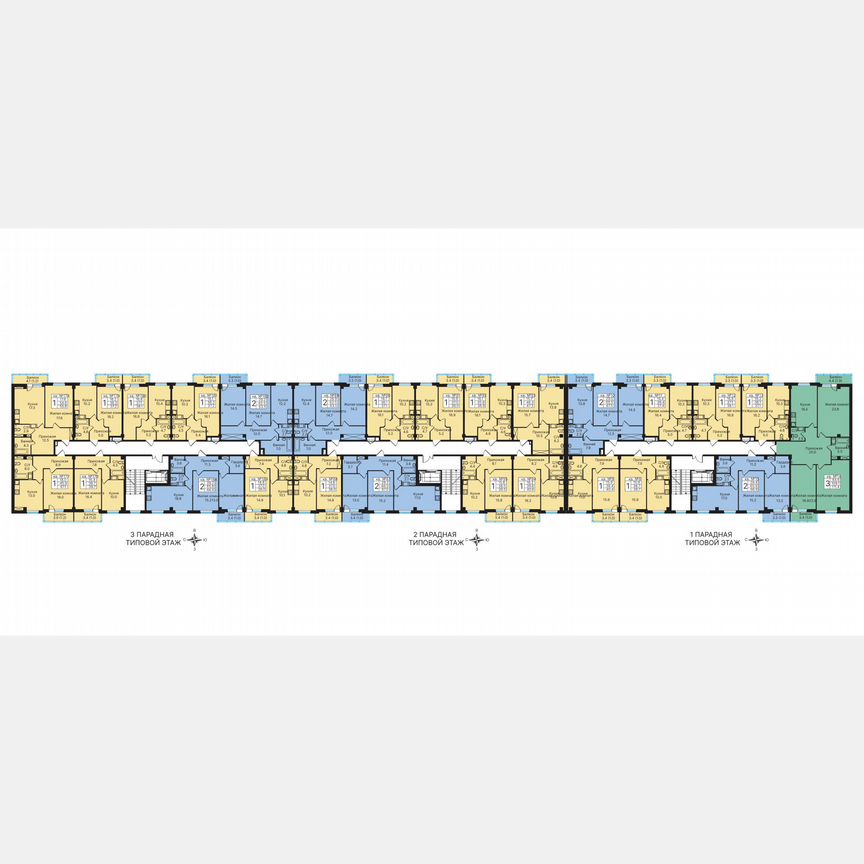 3-к. квартира, 116,8 м², 2/10 эт.