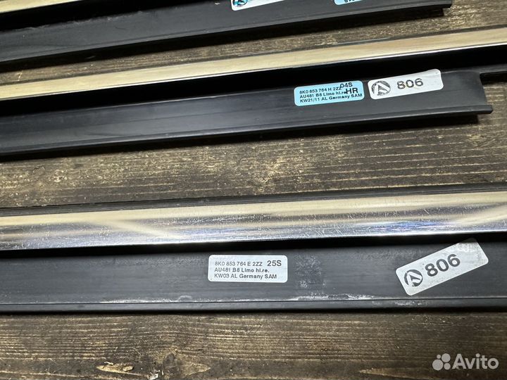 Молдинг стекла заднего правого Audi A4 B8