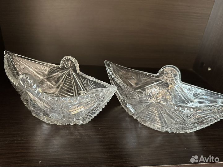 Конфетница хрустальная СССР