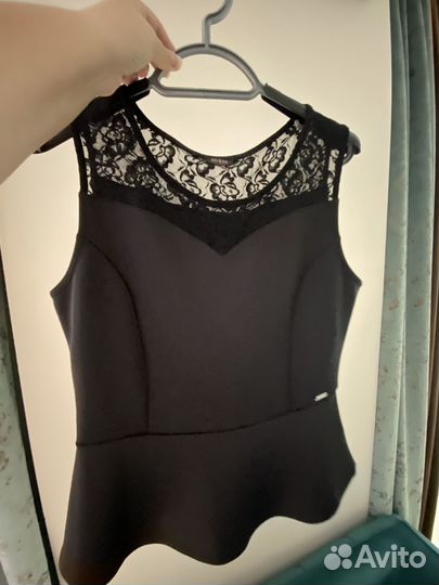 Блуза без рукавов с баской Guess оригинал