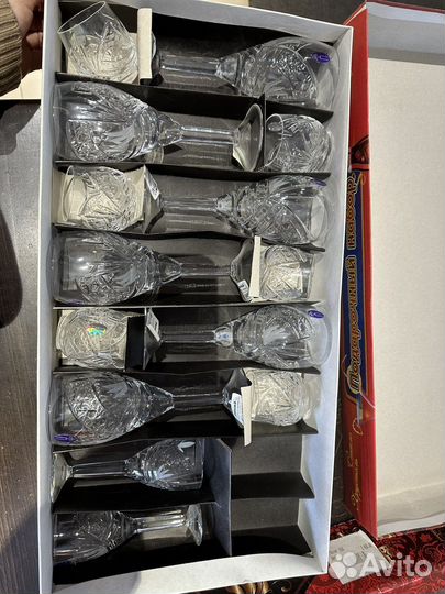 Подарочный набор бокалов и рюмок хрусталь