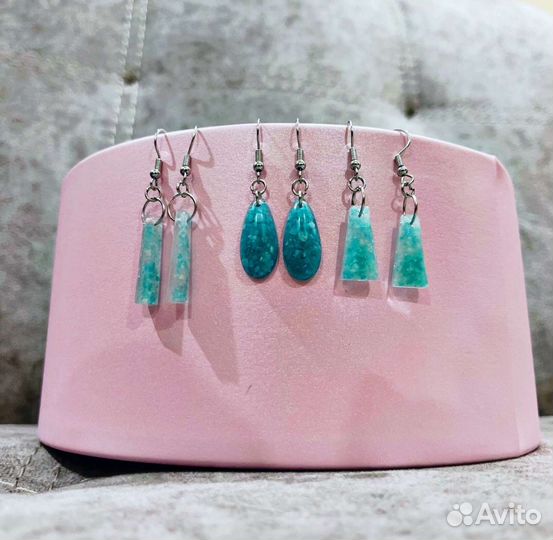 Серьги из эпоксидной смолы