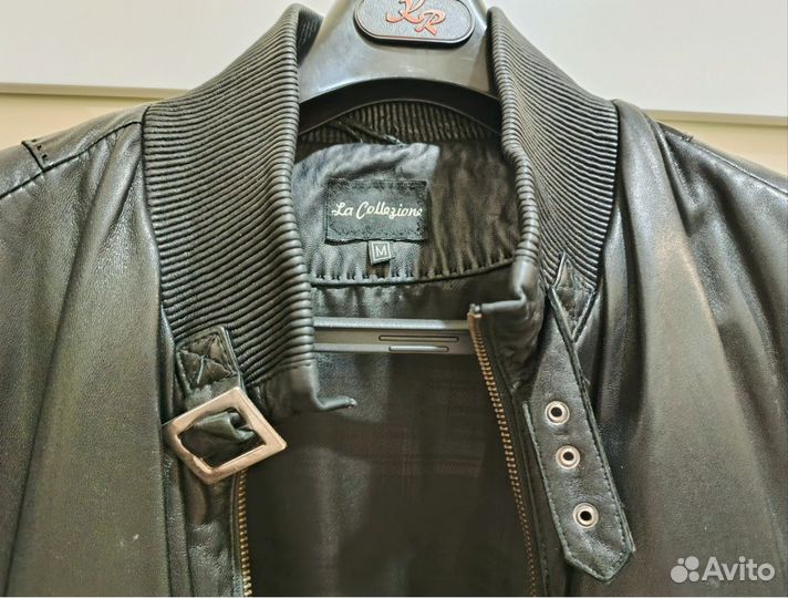 Кожаная куртка мужская 48 50