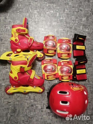 Роликовые коньки с защитой детские