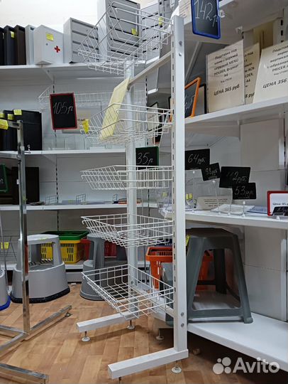 Стеллажи торговые с корзинами