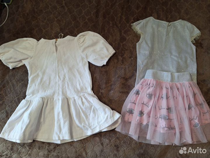 Платье для девочки zara 98 блузка и юбка 92