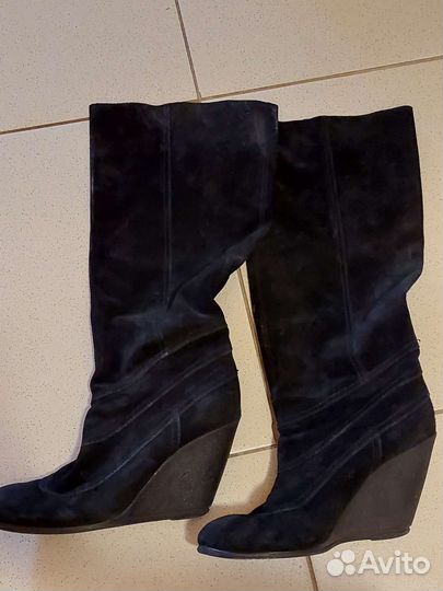 Сапоги fornarina натуральная замша