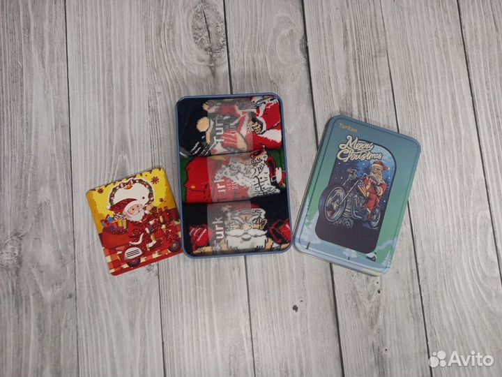 Носки мужские новогодние набор 3 пары