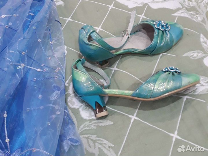 Нарядное платье для девочки 122 128 см.+ туфли