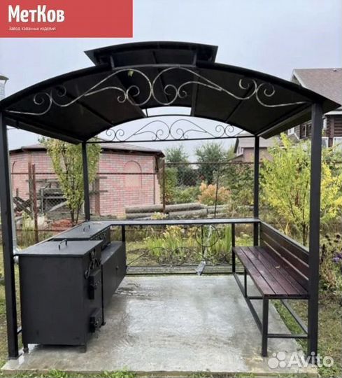 Мангал с крышей