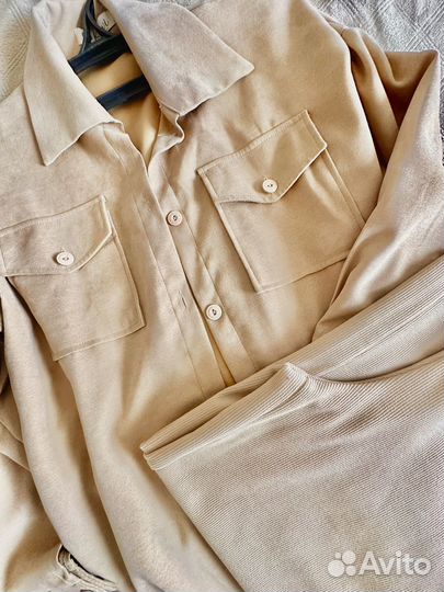 Платье-рубашка и брюки