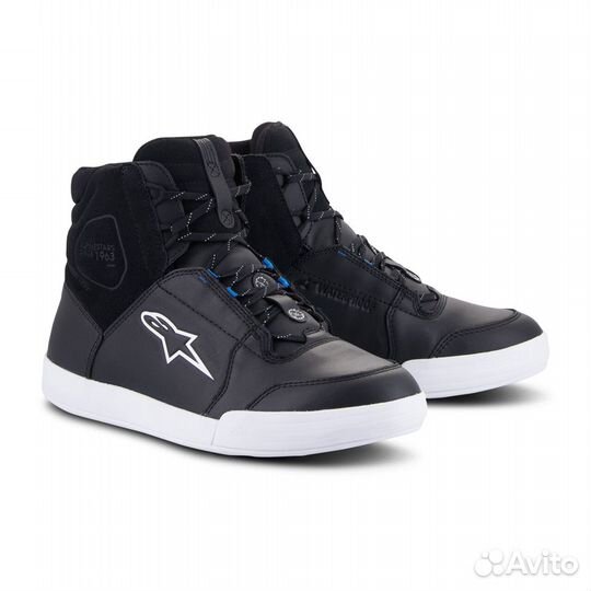 Motorradschuhe Alpinestars Chrome Waterproof Schwarz-Wei-Blau Черный