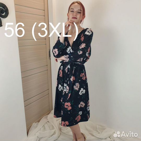 Платье с цветами dorothy perkins 56 (3XL)