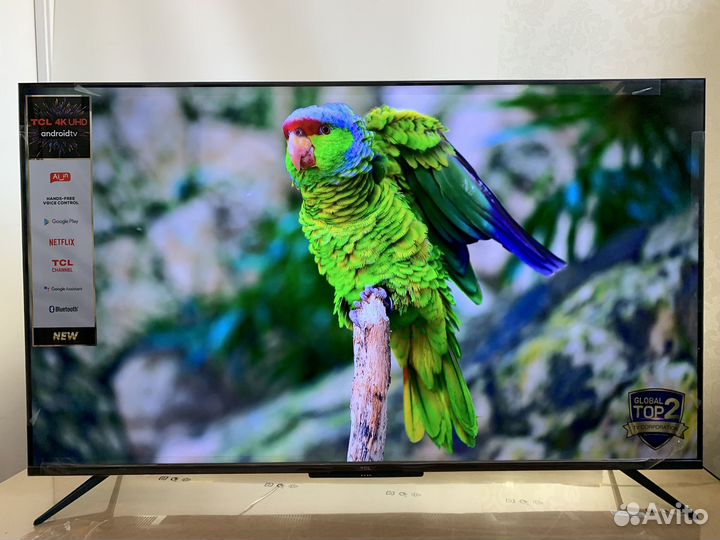 Безрамочный 4K телевизор 140 см + настройка SMART