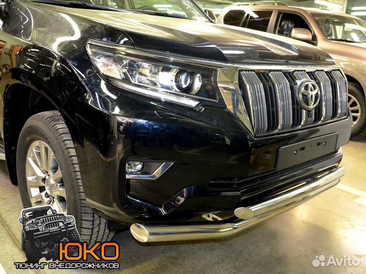 Защита переднего бампера TLC Prado 150