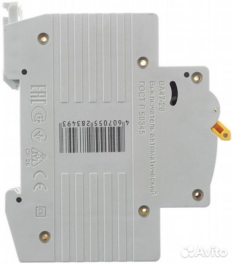 Выключатель автоматический ва47-29 2P 10А 4,5кА т