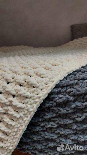 Плед детский вязаный ручная работа