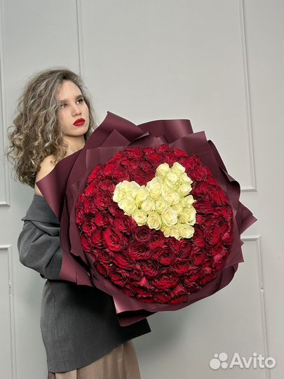 Цветы 101 роза