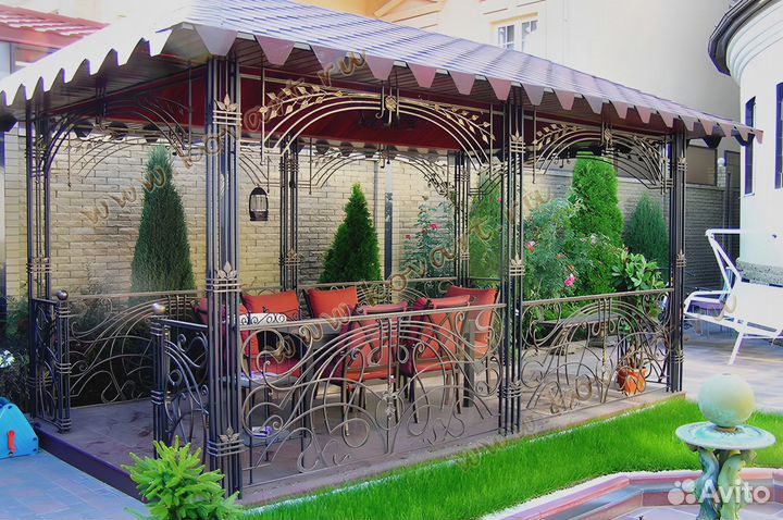 Беседки кованые круглые в Москве с гарантией