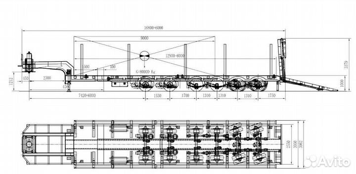 Полуприцеп трал (тяжеловоз) AMUR LYR9906TDPL, 2024