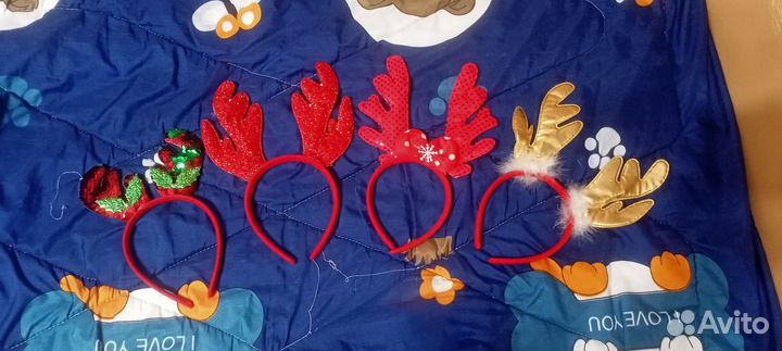 Ободок для волос новогодний детский