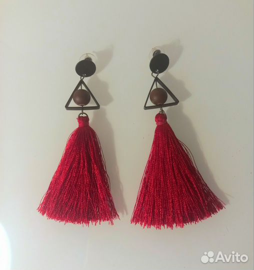 Серьги кисточки
