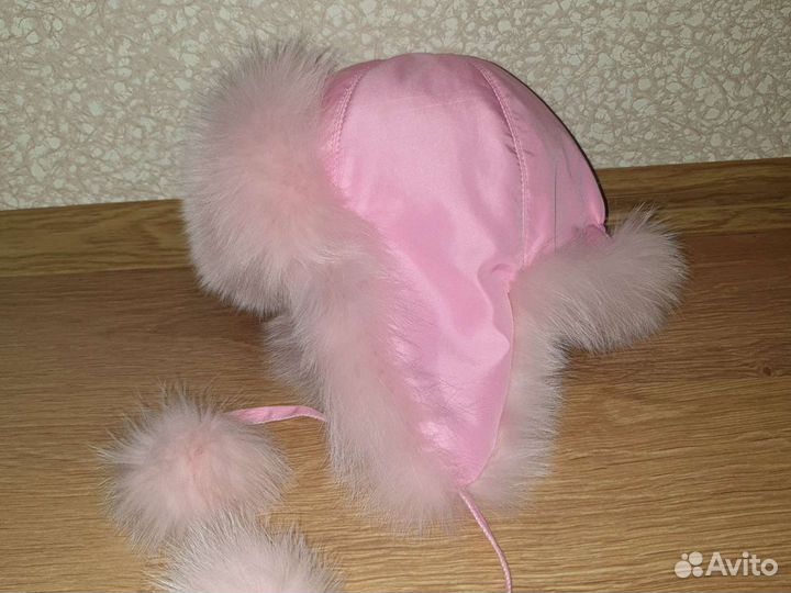 Шапка ушанка для девочек