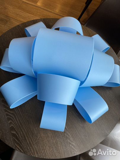 Большой бант на выписку, голубой, 70 см