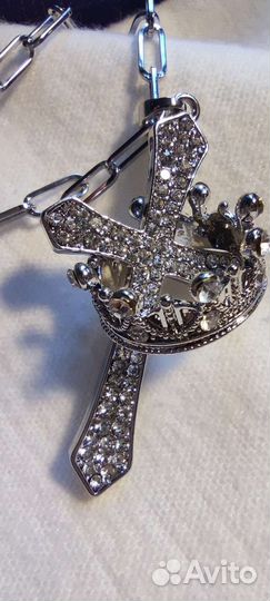 Подвеска бижутерия кулон на шею цепочка крест