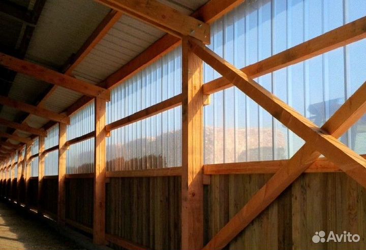 Профилированный поликарбонат с уф защитой