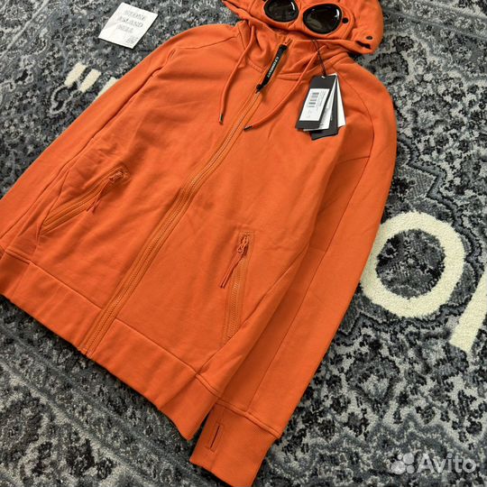 Зип Худи Cp Company Goggle Orange