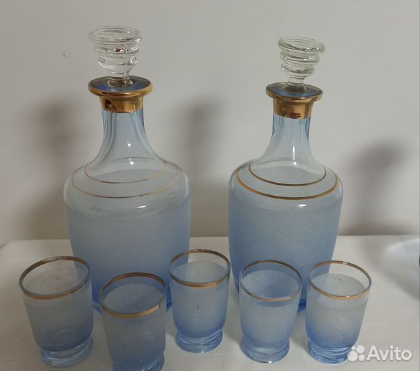 Наборы Штофы и графины чешское стекло