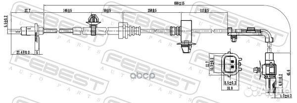 Датчик abs перед прав 03606002 Febest