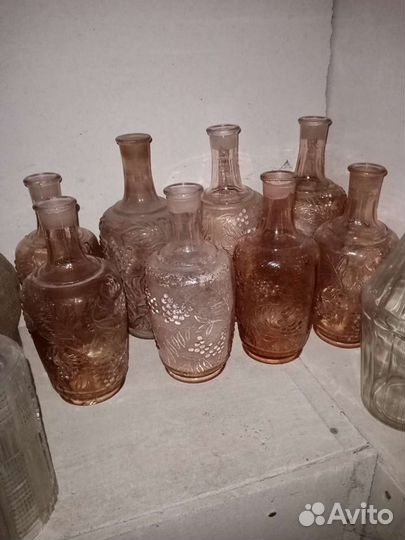 Графины СССР из карамельного стекла без крышек