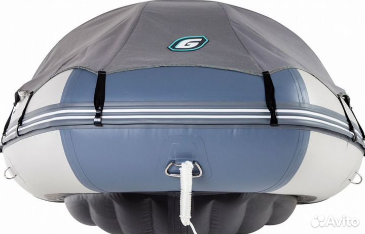 Надувная лодка gladiator E350PRO светло/темносерая