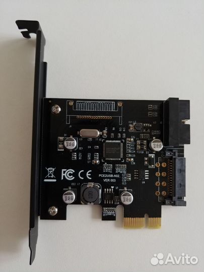 Переходник Pci-e X1 to front panel usb 3.0