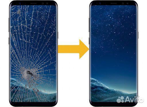 Замена стекол дисплеев