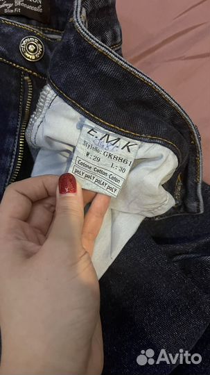 Джинсы женские мом синие