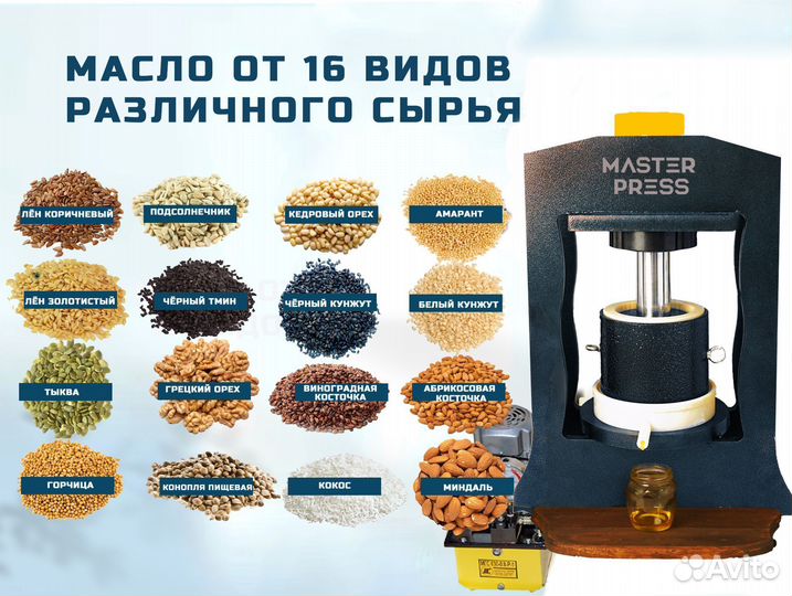 Маслопресс холодного отжима 50 тонн MasterPress