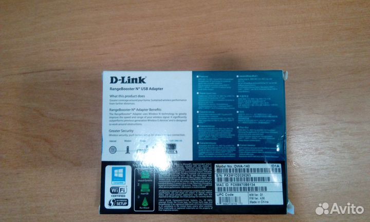 WI-FI адаптер d-link dwa-140