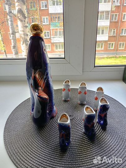Фарфор СССР, полный набор. Рыбы