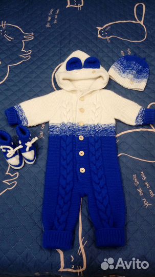 Комбинезон вязаный ручной работы