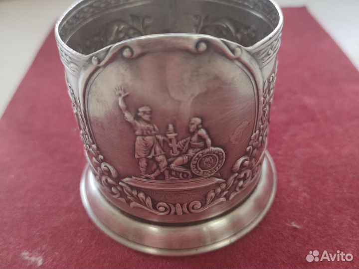 Подстаканник мельхиор СССР Минин и Пожарский